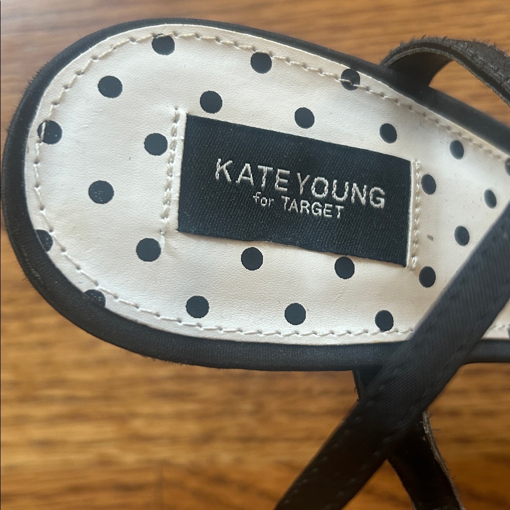 Kate Young for Target Limited Edition Black Strappy Bow Heeled Shoes Size 8 - Picture 4 of 16